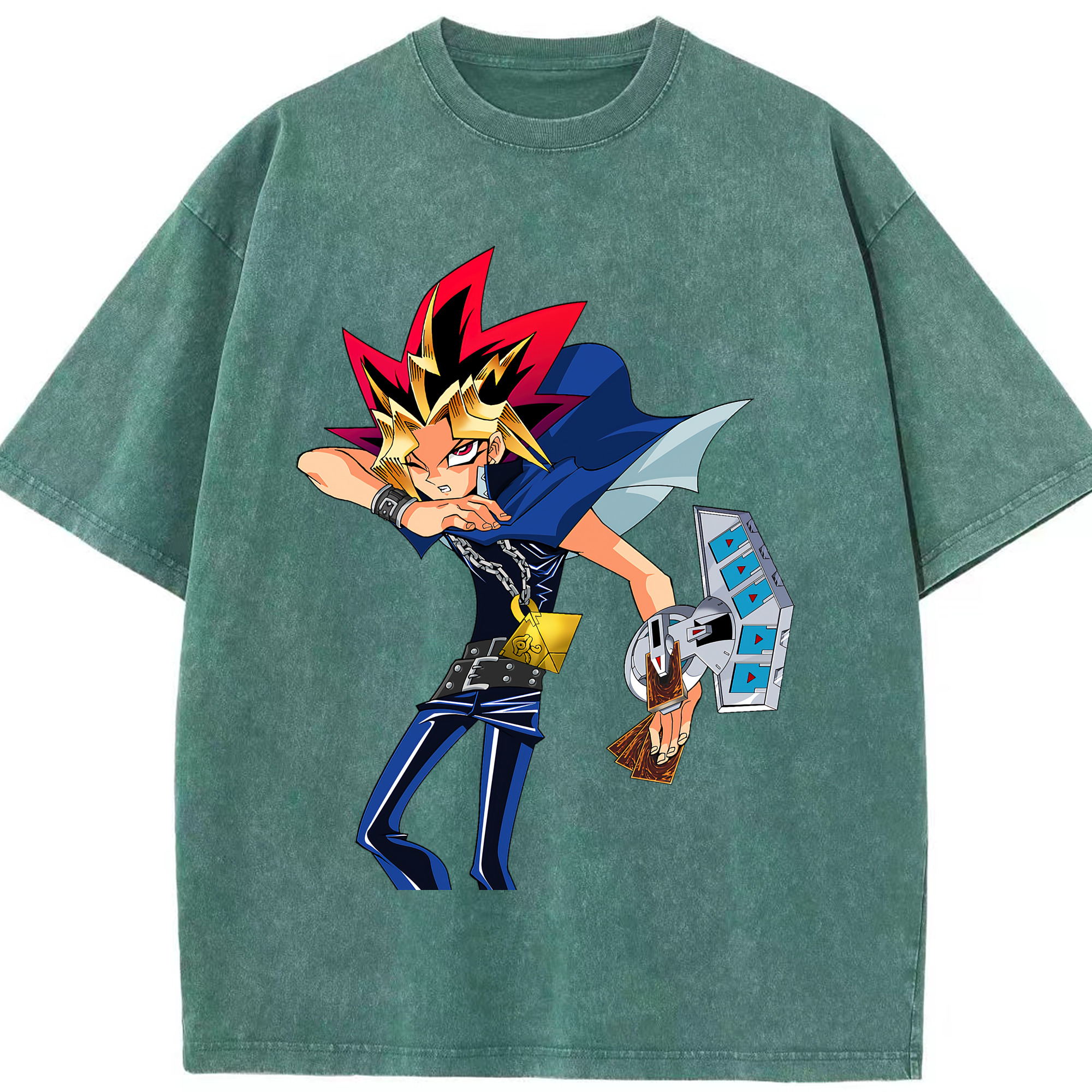 （画像用） 遊☆戯☆王 Yu-Gi-Oh! 綿100% ヴィンテージ風 半袖Tシャツ（フロントプリント）